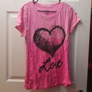Heart and love glitter shirt